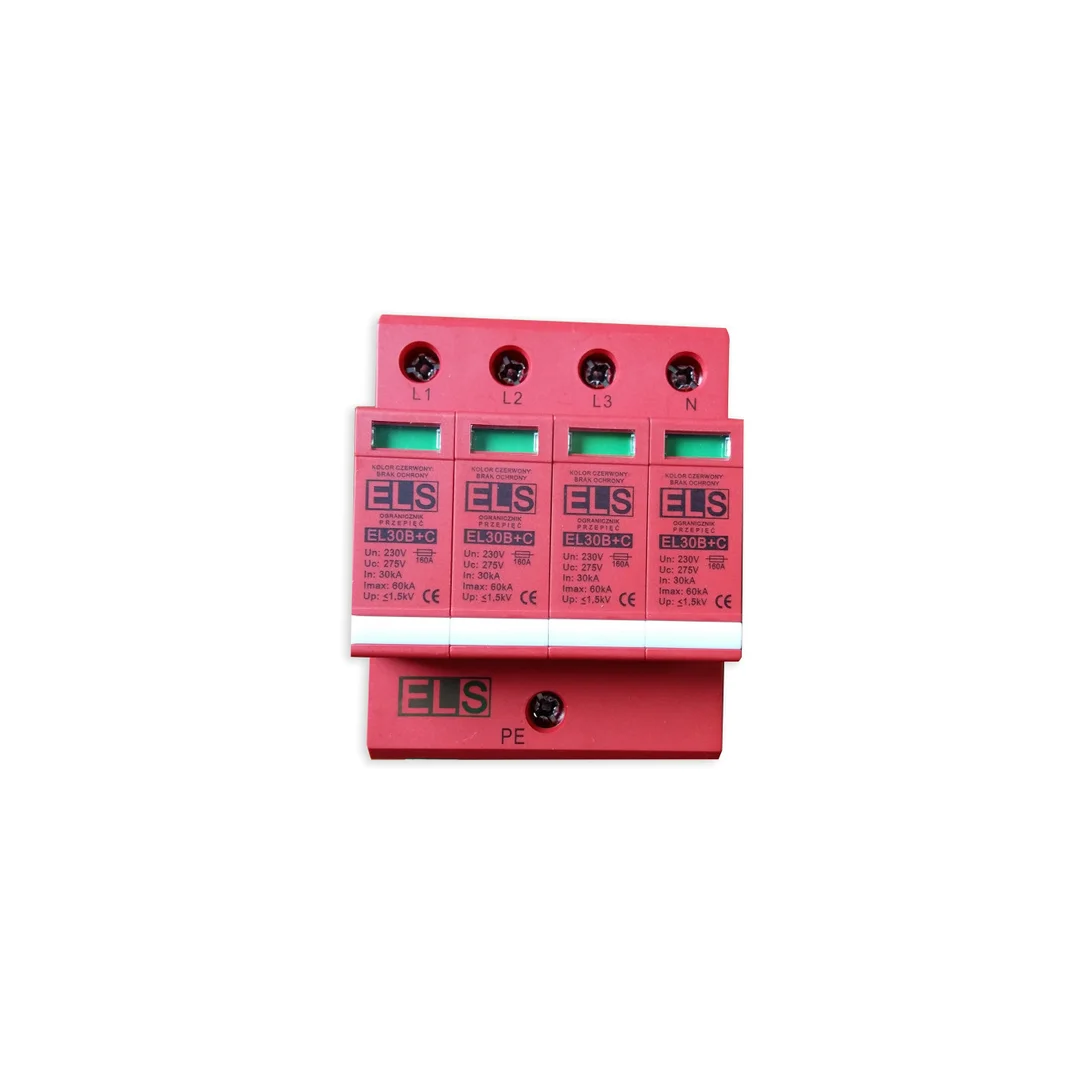 Ogranicznik przepięć standard Typ T1+T2 warystor T12 275/25 2+0 EL30B+C 4P 6kA RS