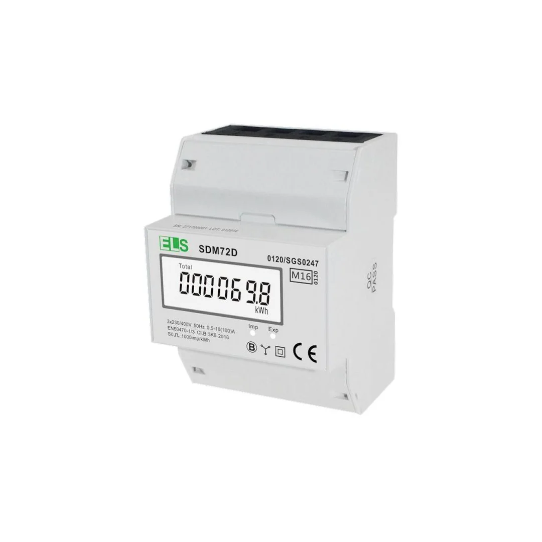 Licznik energii elektrycznej LCD 3-fazowy 100A 3x230/400V SDM72D MID