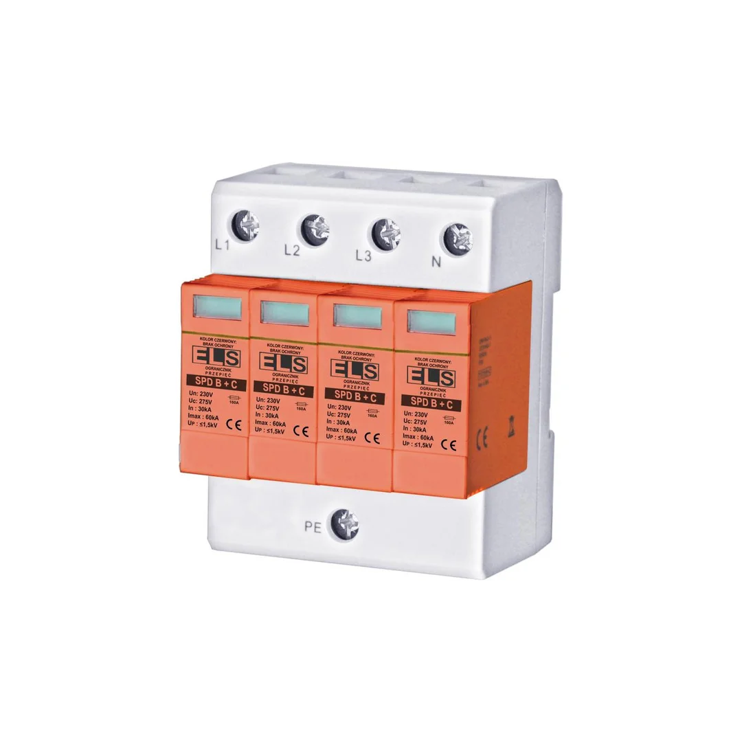 Ogranicznik przepięć ECO Typ T1+T2 5,0kA warystor T12 275/25 2+0 RC SPD30B+C 4P