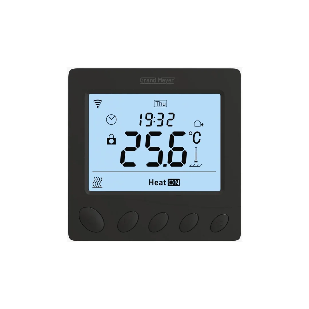 Termostat W390 z Wi-Fi czarny/ 20A