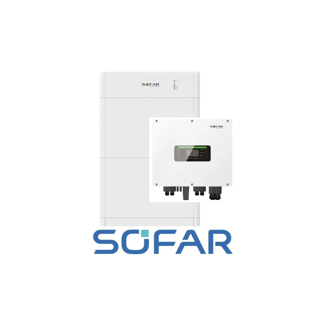 Zestaw: SOFAR Inwerter hybrydowy HYD6KTL-3PH , Magazyn energii Sofar 10kWh BTS E10-DS5