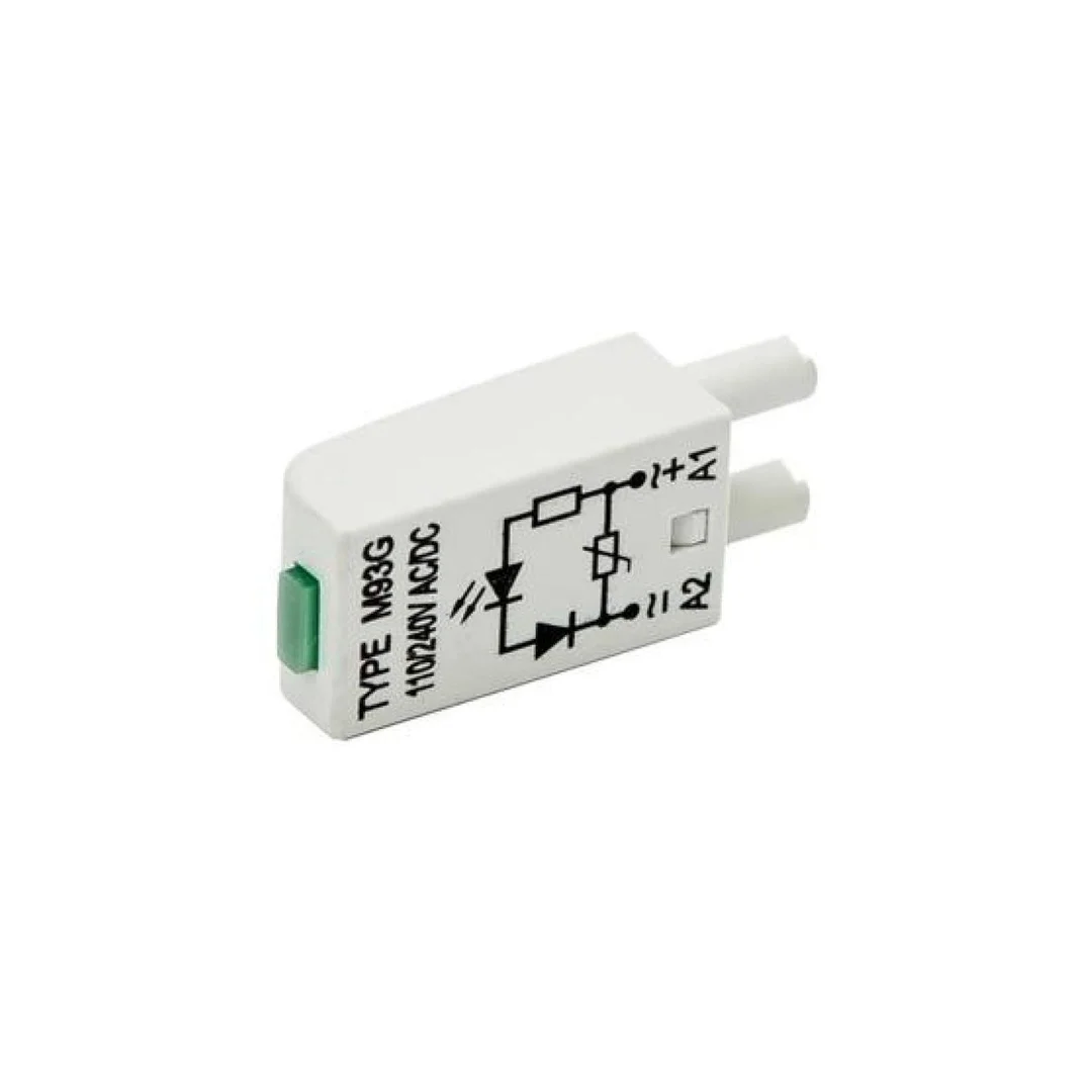 Moduł LV dioda LED zielona + warystor V 110-230V AC/DC M93G 854772