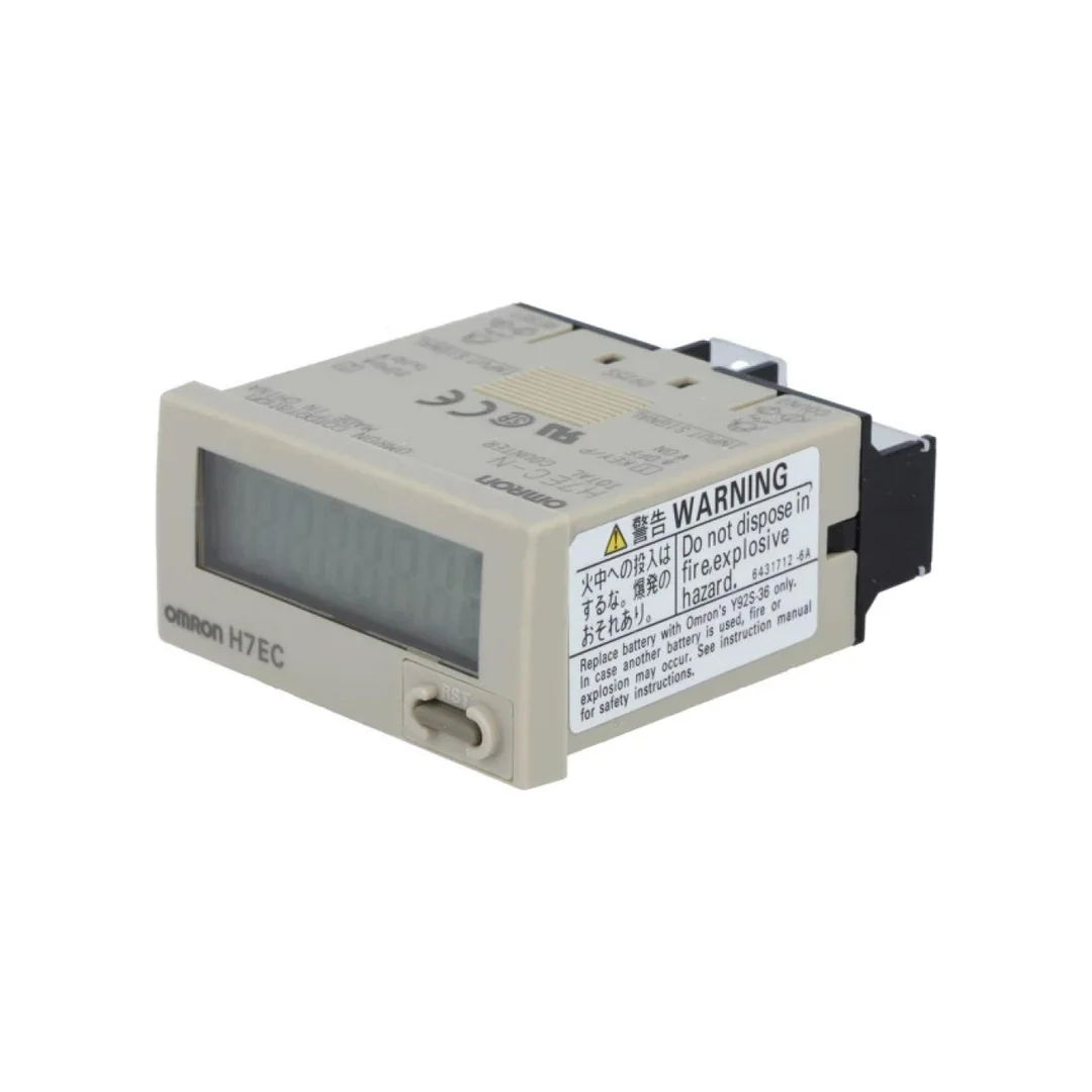 Licznik elektroniczny z wyświetlaczem LCD, wejściem stykowym, montowany na panel H7EC-N