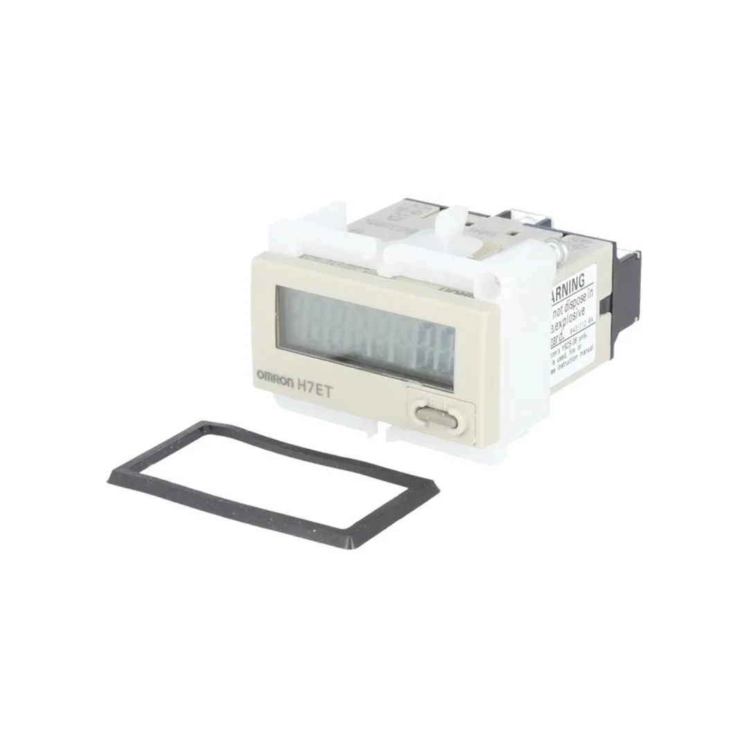 Licznik elektroniczny z blokadą dostępu z wyświetlaczem LCD, wejściem stykowym, montowany na panel H7ET-N
