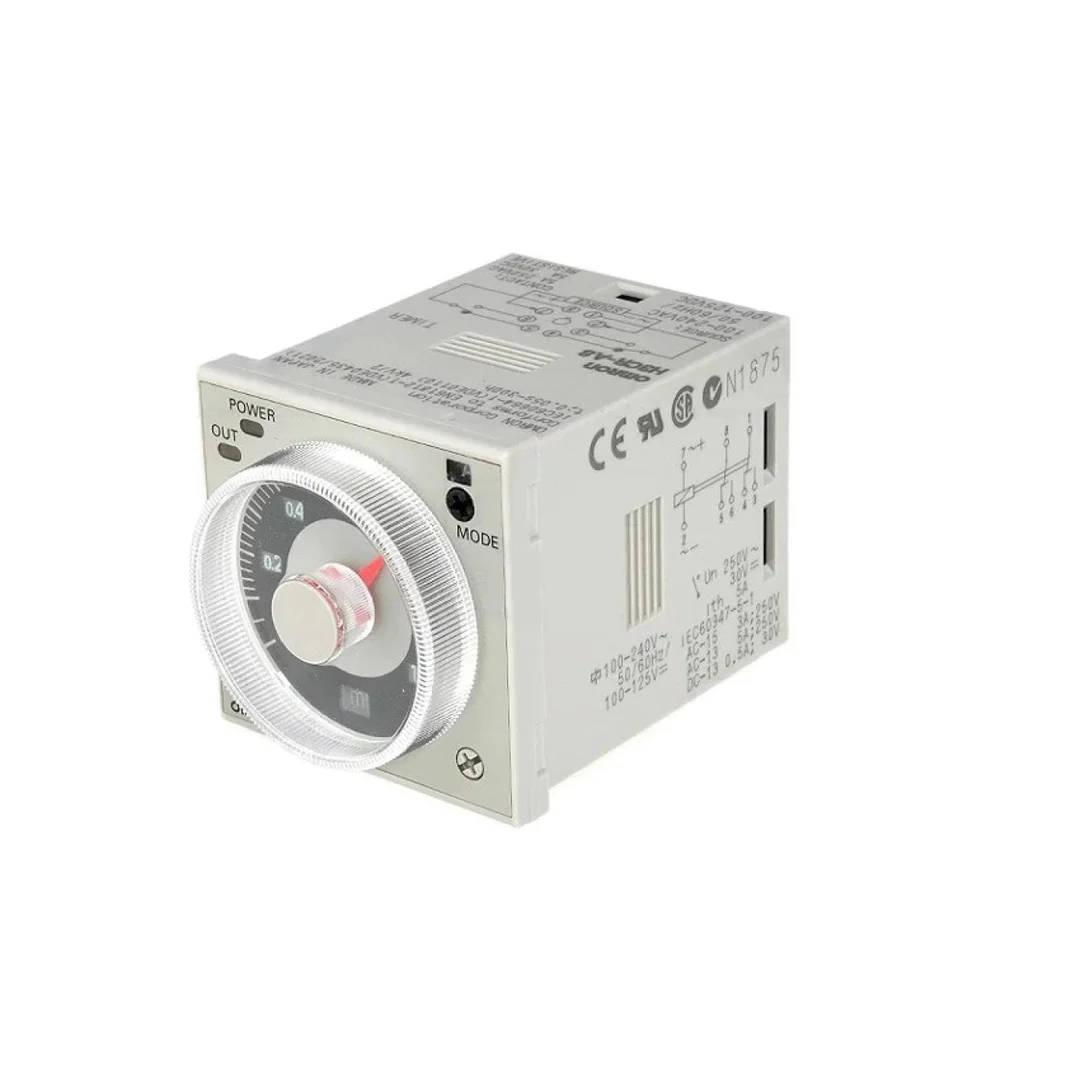 Przekaźnik czasowy o zakresie zliczania 0,05s÷300h, wyjściu typu DPDT, napięciu zasilania 100÷240VAC H3CR-A8/100-240