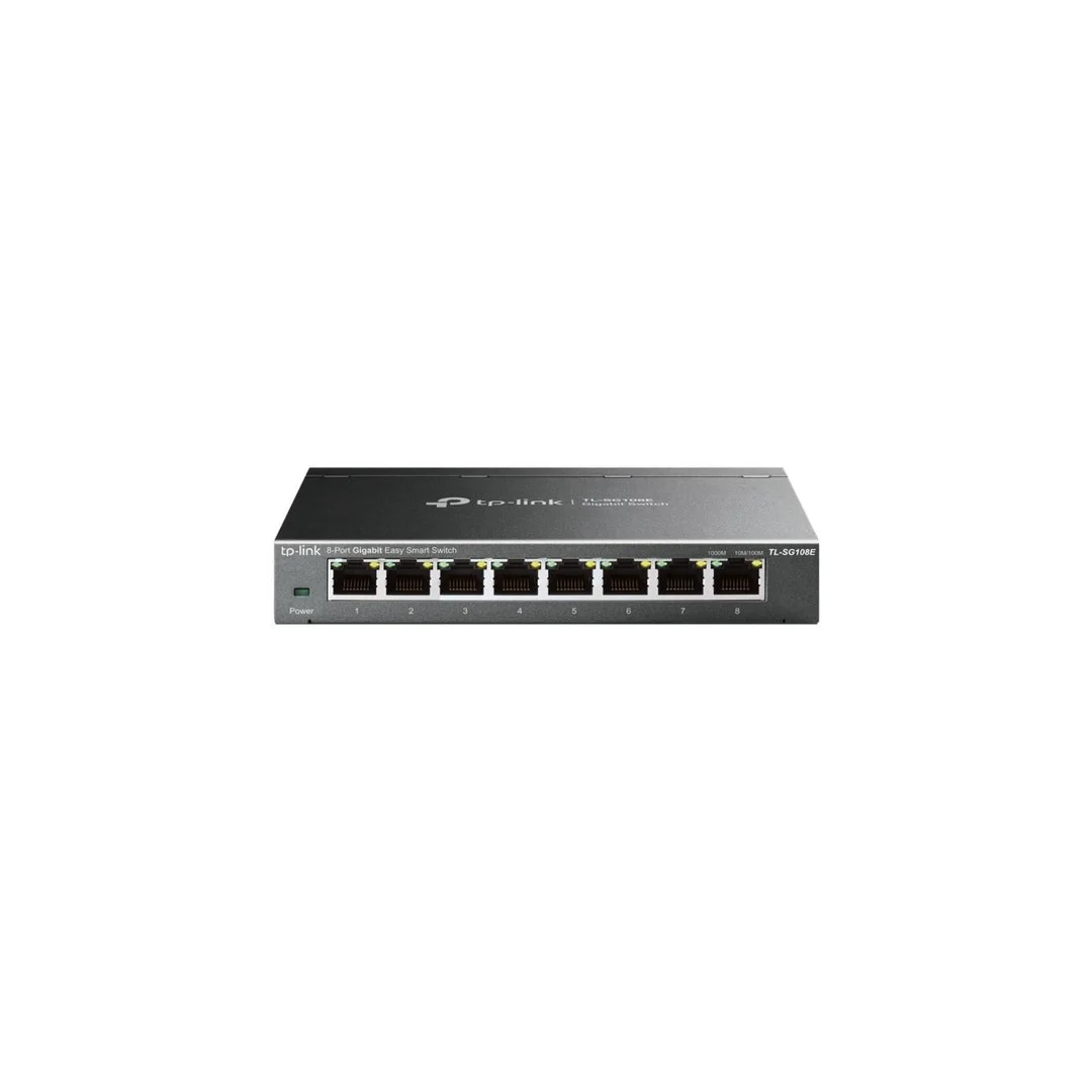 Switch Desktop 8x port RJ45 (Gigabit Ethernet 1000Mb/s) przełącznik zarządzalny TP-Link TL-SG108E