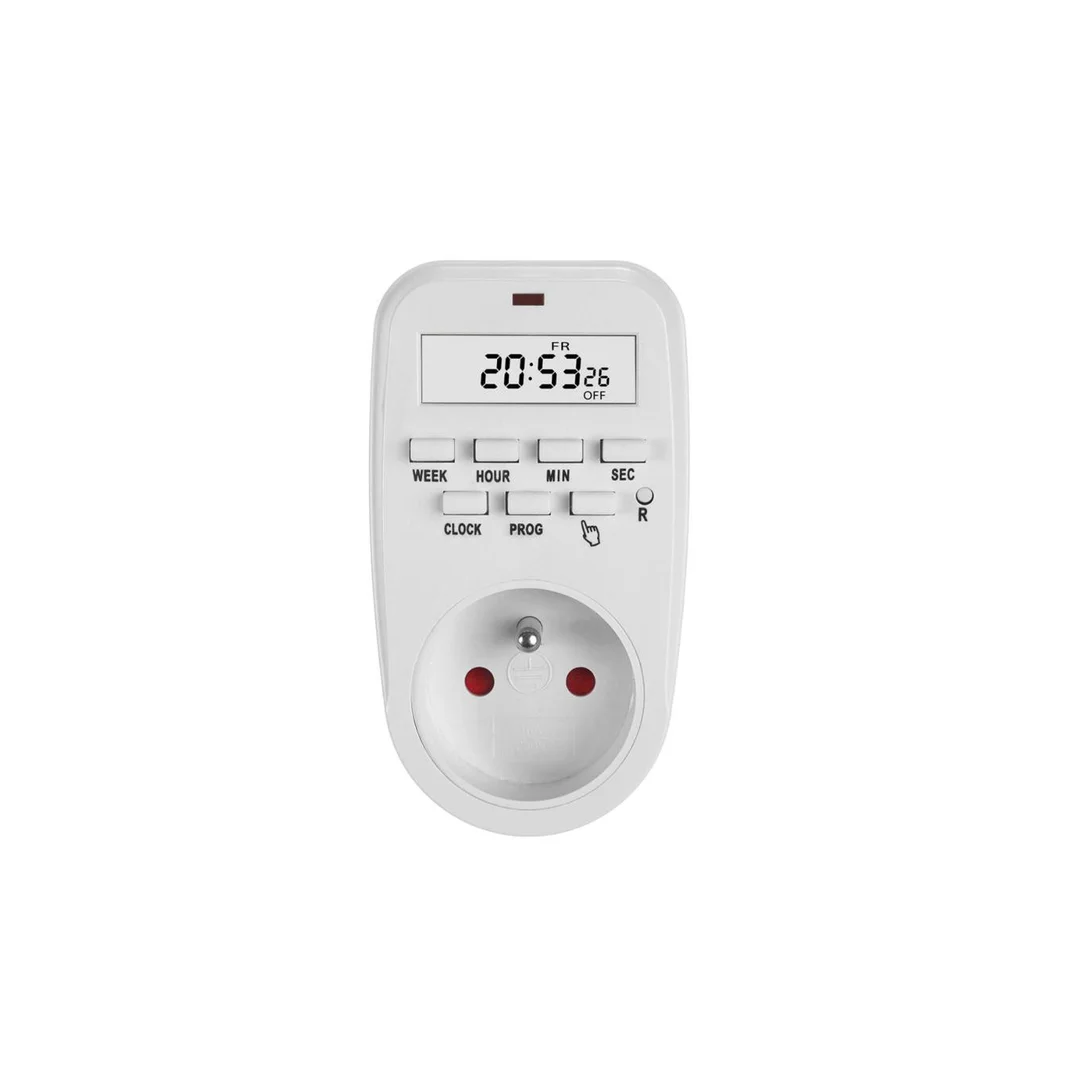 Włącznik czasowy - timer cyfrowy GreenBlue, max. obciążenie 16A, IP20, GB362 E