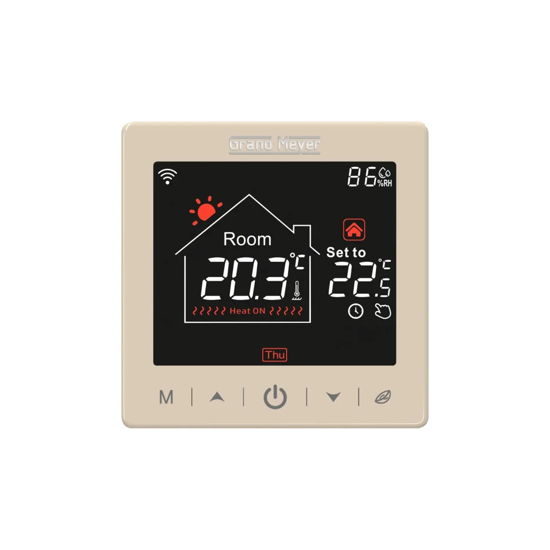 Programowalny termostat SN-15 z Wi-Fi (złoty)