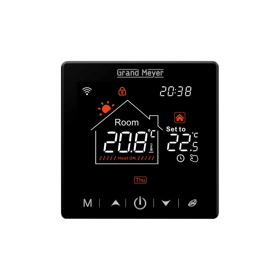 Programowalny termostat SN-20 z Wi-Fi (czarny)