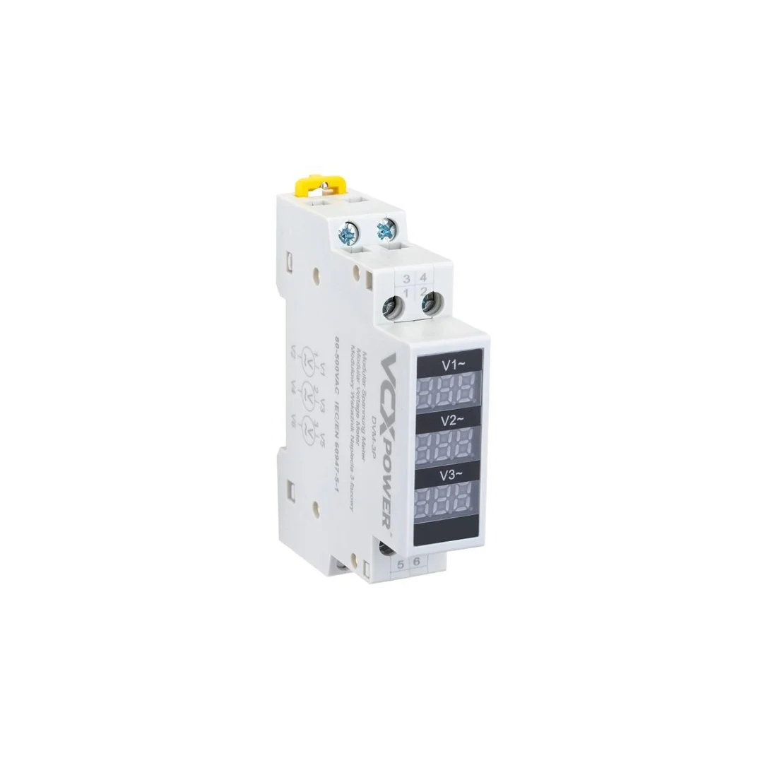 Wskaźnik napięcia 3F cyfrowy LED woltomierz 80-500V