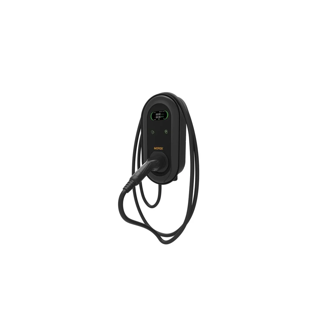 Stacja ładowania EV 22kW, sieciowa, wyświetlacz LCD 3.8, LAN, WiFi, RFID, przewód ​6.5m, ​złącze Typu 2, MEV22DREWN6T2