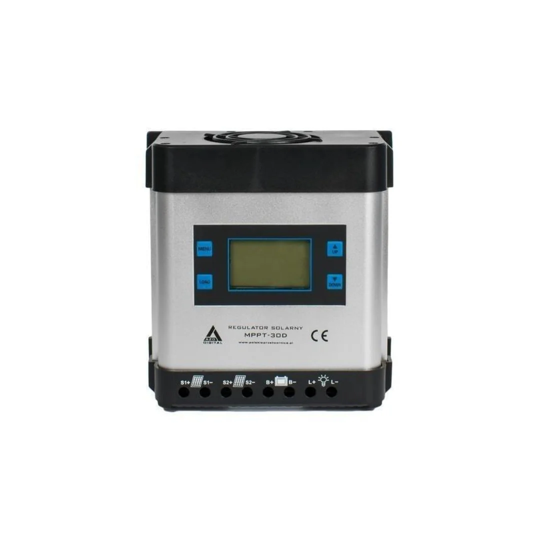 Regulator solarny Kontroler ładowania MPPT 30A 12V/24V LCD AZO