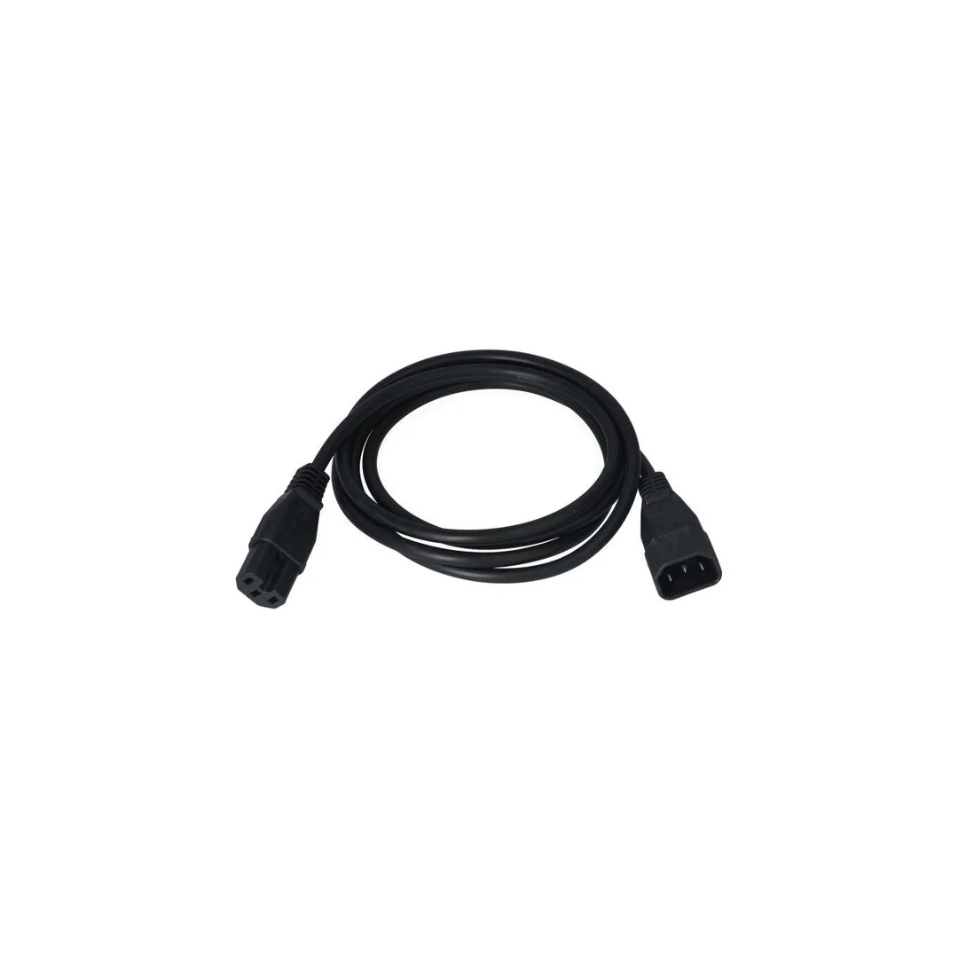Przedłużacz serwerowy kabel zasilający (230V 10A) do komputerów, serwerów i zasilaczy UPS złącza IEC320 (C14) - IEC320 (C15) cza