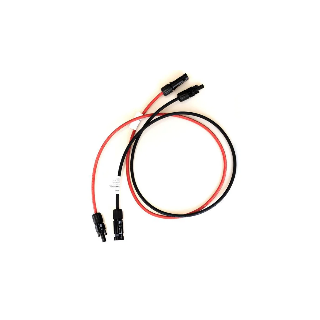 Set kabel fotowoltaiczny 4mm2 czerwony i czarny PV ze złączkami MC4 2x2m