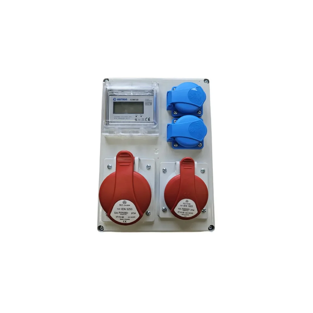 Rozdzielnica elektryczna CEE 32A 16A 2x230V z licznikiem prądu LCD 98H-1