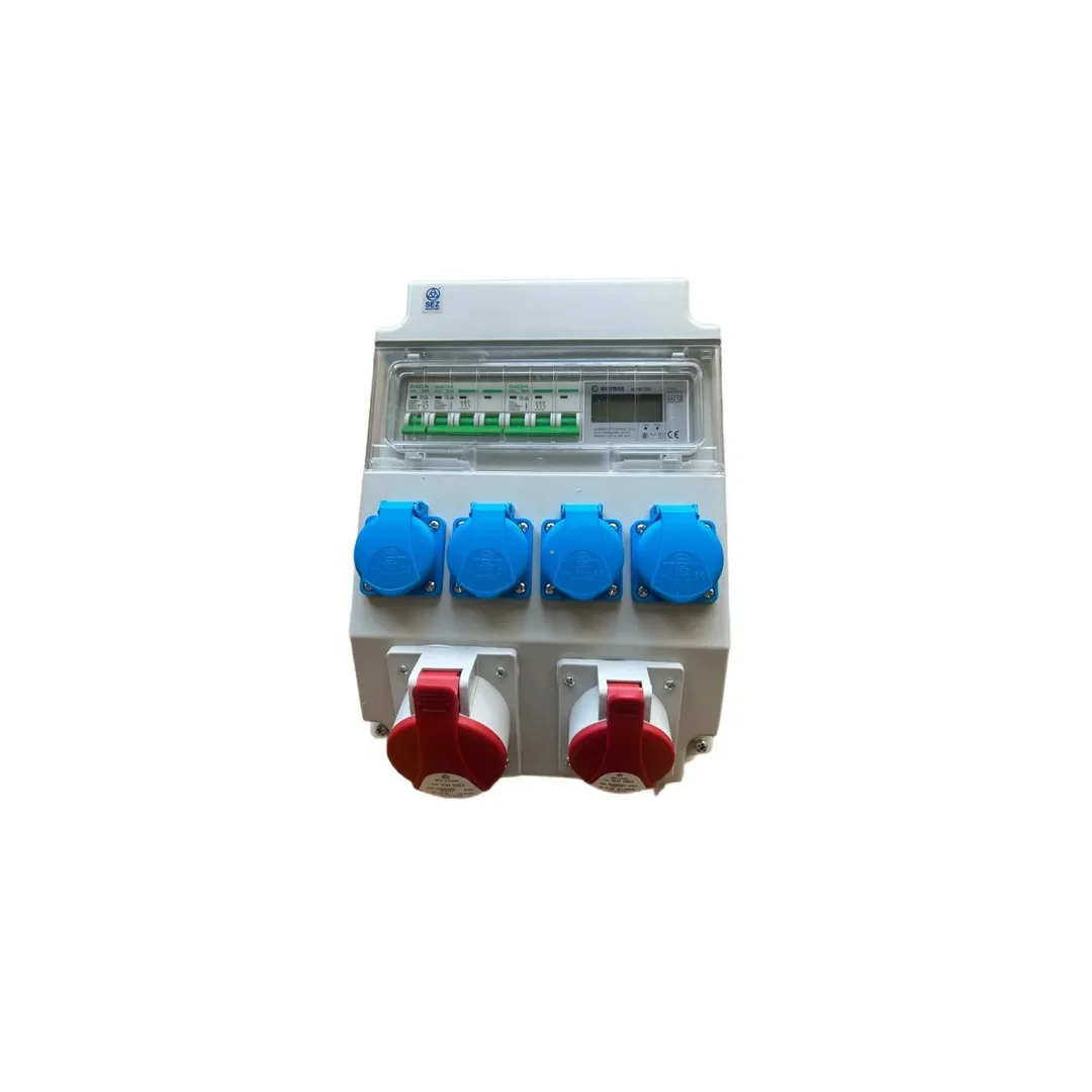 Rozdzielnica elektryczna CEE 32A 16A 230V z bezpiecznikami / licznik prądu LCD 97V-2