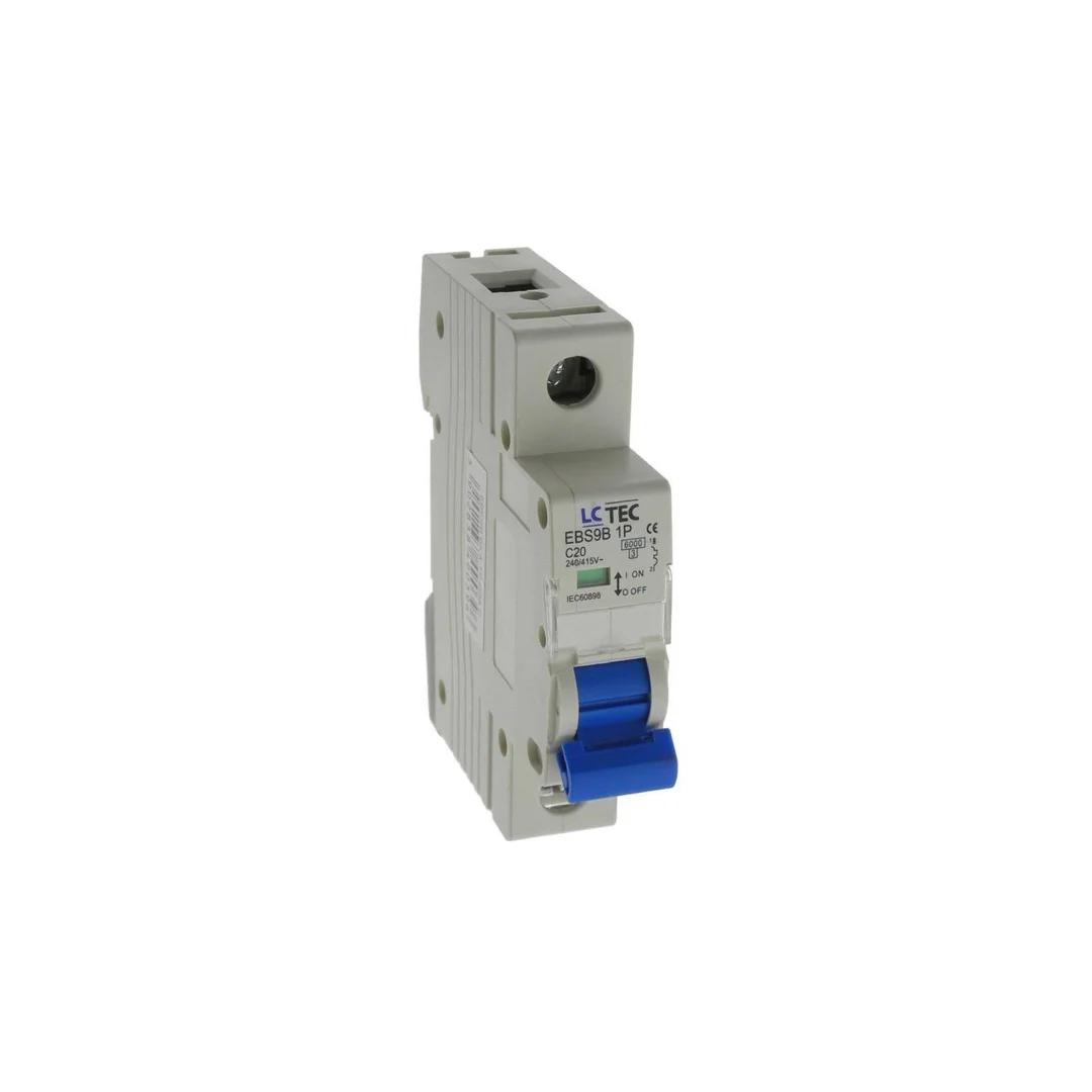 Wyłącznik instalacyjny nadprądowy nadmiarowoprądowy 1P 1M C 20A 6kA 490396 EBS9B
