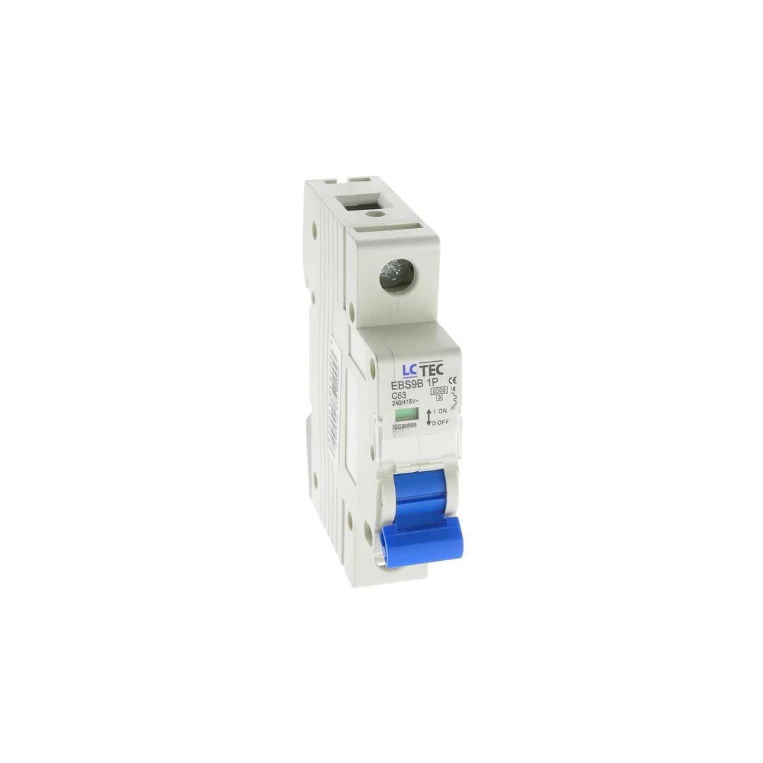 Wyłącznik instalacyjny nadprądowy nadmiarowoprądowy 1P 1M C 63A 6kA 490426 EBS9B