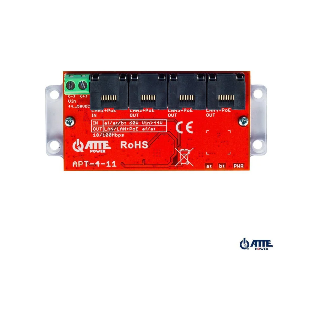 ATTE APT-4-11 Switch PoE 4 portowy 10/100Mbps, extender