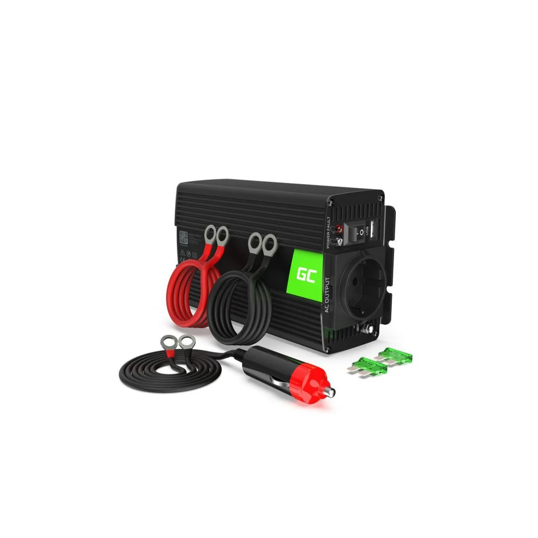 Przetwornica napięcia inwerter Green Cell 24V / 230V 500W/1000W czysta sinusoida INV17