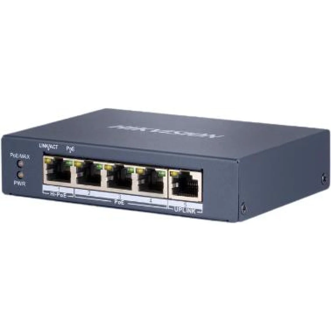 Switch PoE 4-portowy 1Gbps (niezarządzalny) DS-3E0505HP-E