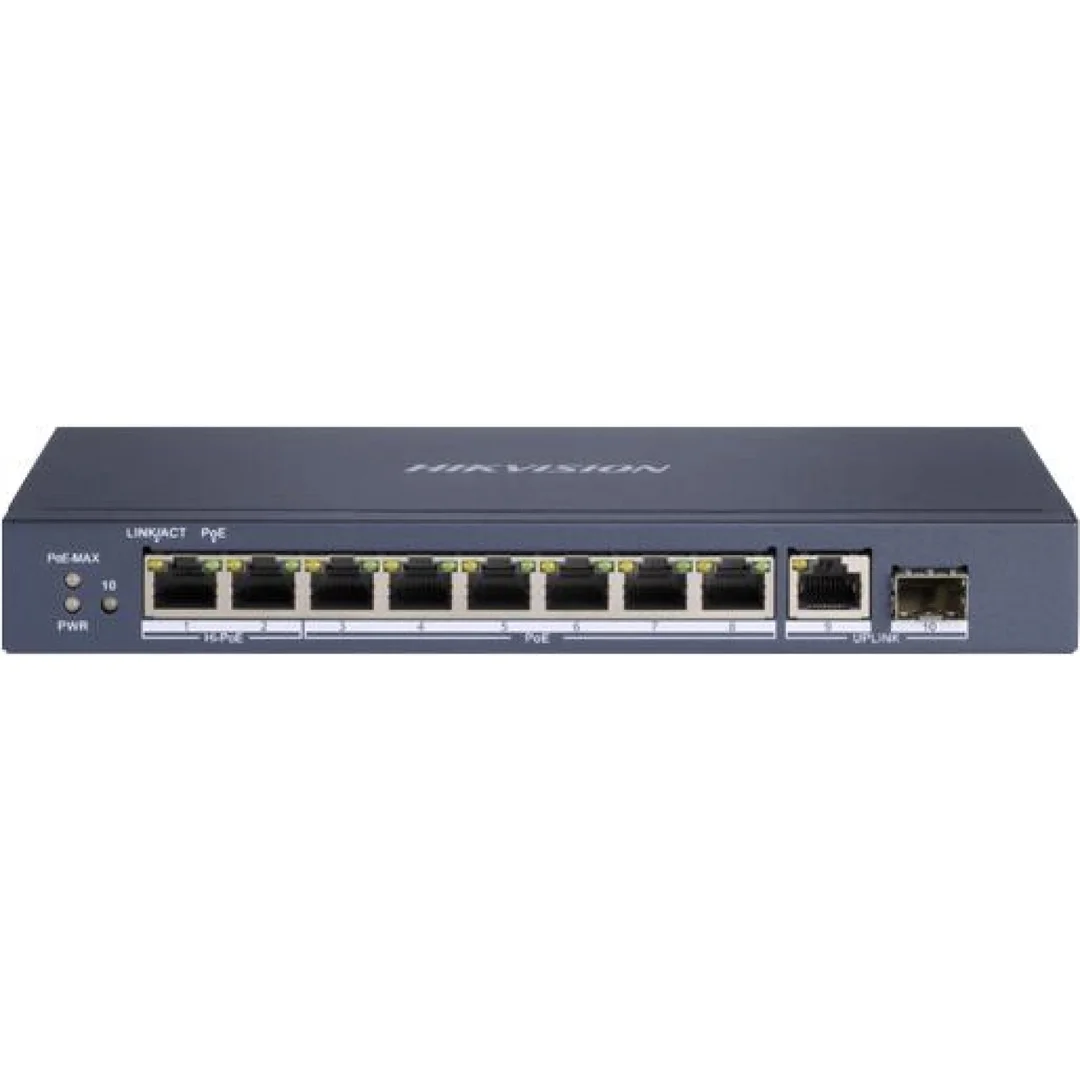 Switch PoE 8-portowy 1Gbps + SFP (niezarządzalny) DS-3E0510HP-E