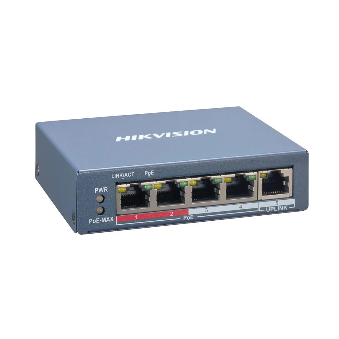 Switch Poe 4-portowy 100Mbps (zarządzalny) DS-3E1105P-EI(O-STD)V2