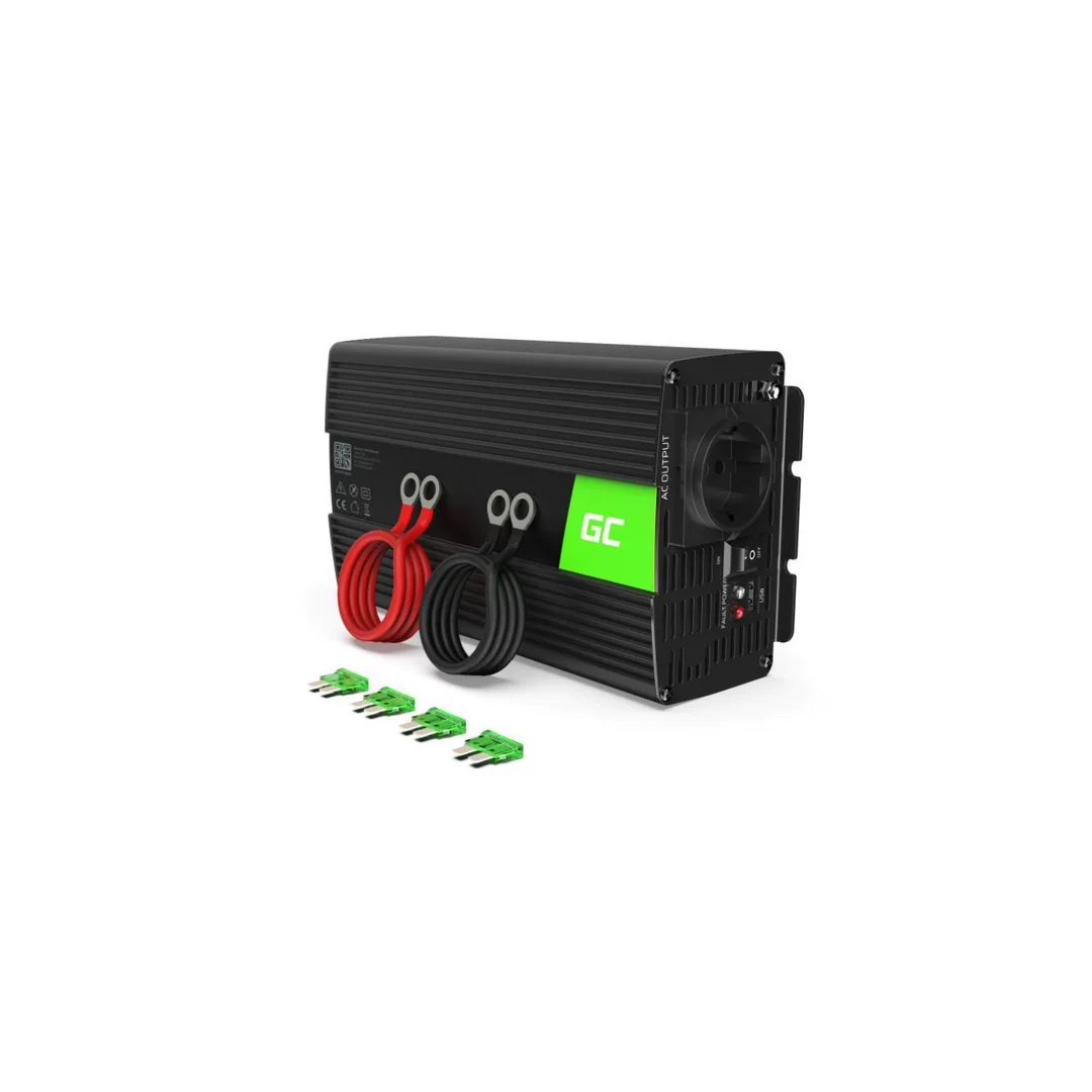 Przetwornica napięcia inwerter Green Cell 12V / 230V 150W/300W modyfikowana sinusoida INV06