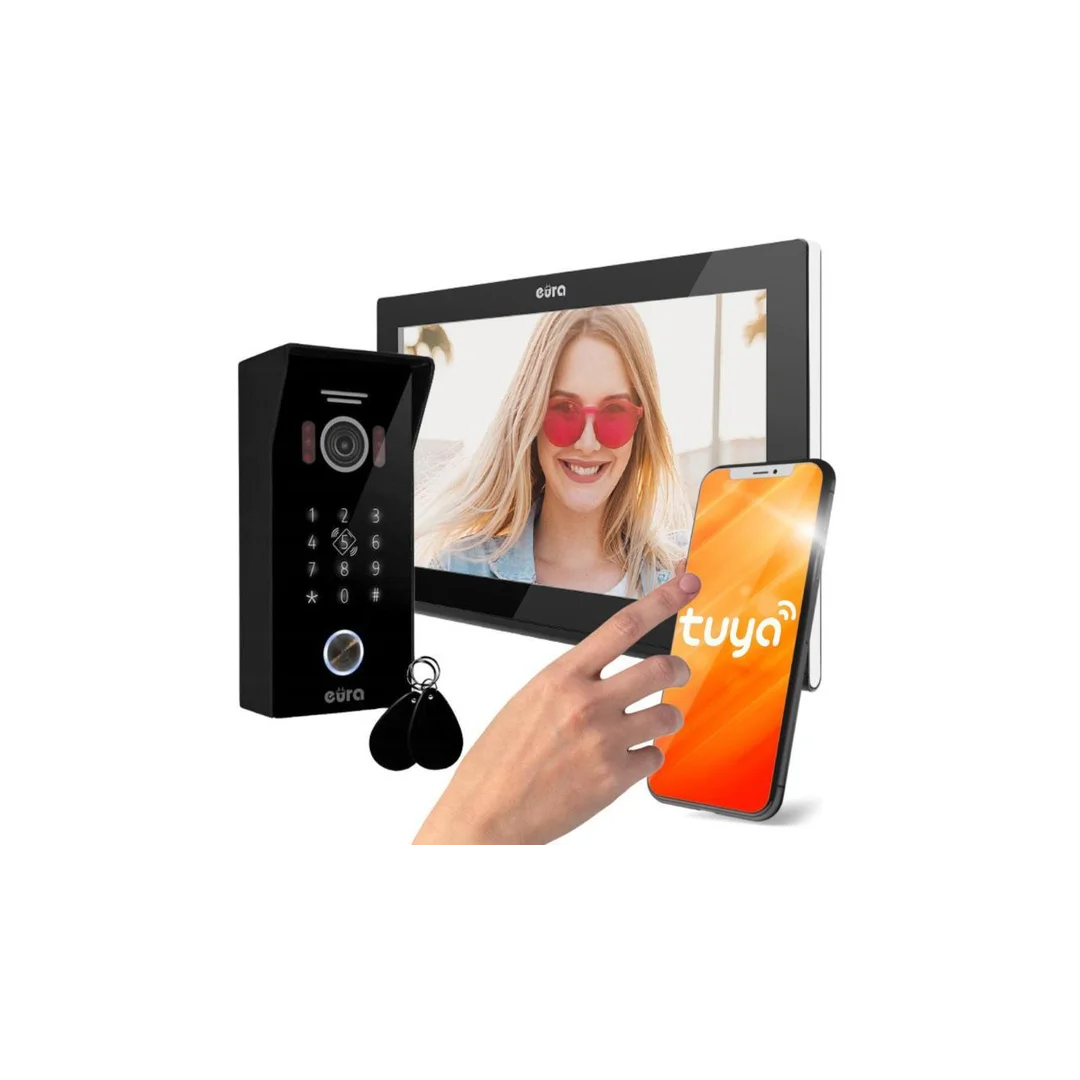 WIDEODOMOFON EURA VDP-99C5 czarny, WiFi, RFID, TUYA