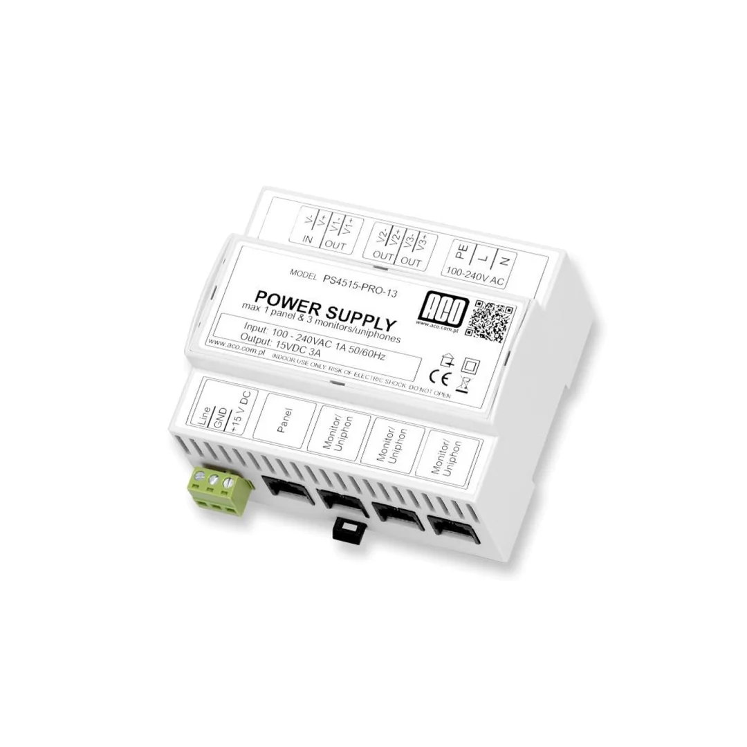ACO PS45-15-PRO-13 Zasilacz video DIN 15V, 3A