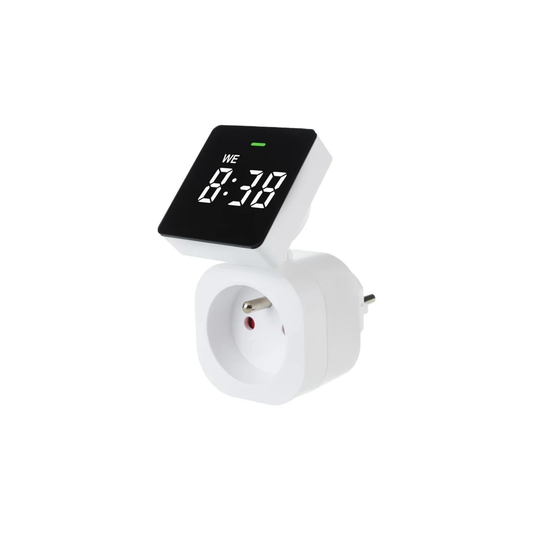 Włącznik czasowy - timer cyfrowy GreenBlue, max. obciążenie 16A, IP20, GB610 E