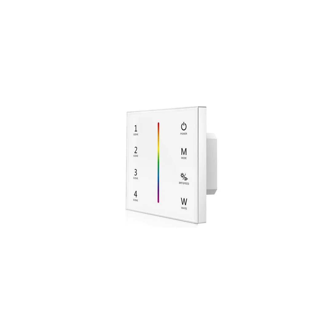 Sterownik LED naścienny Skydance - RGB+W - 1 strefowy - 12-24V DC 12A - T4-1(W)