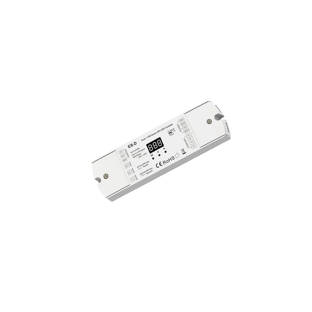 Sterownik LED schodowy / korytarzowy z czujkami PIR - do taśm cyfrowych LED - 15A 5-24V DC - 960 pixel - ES-D