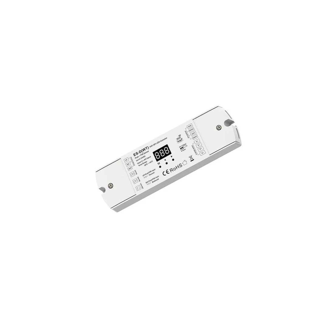 Sterownik LED schodowy / korytarzowy z czujkami PIR (WiFi) - do taśm cyfrowych LED - 15A 5-24V DC - 960 pixel - ES-D(WT)