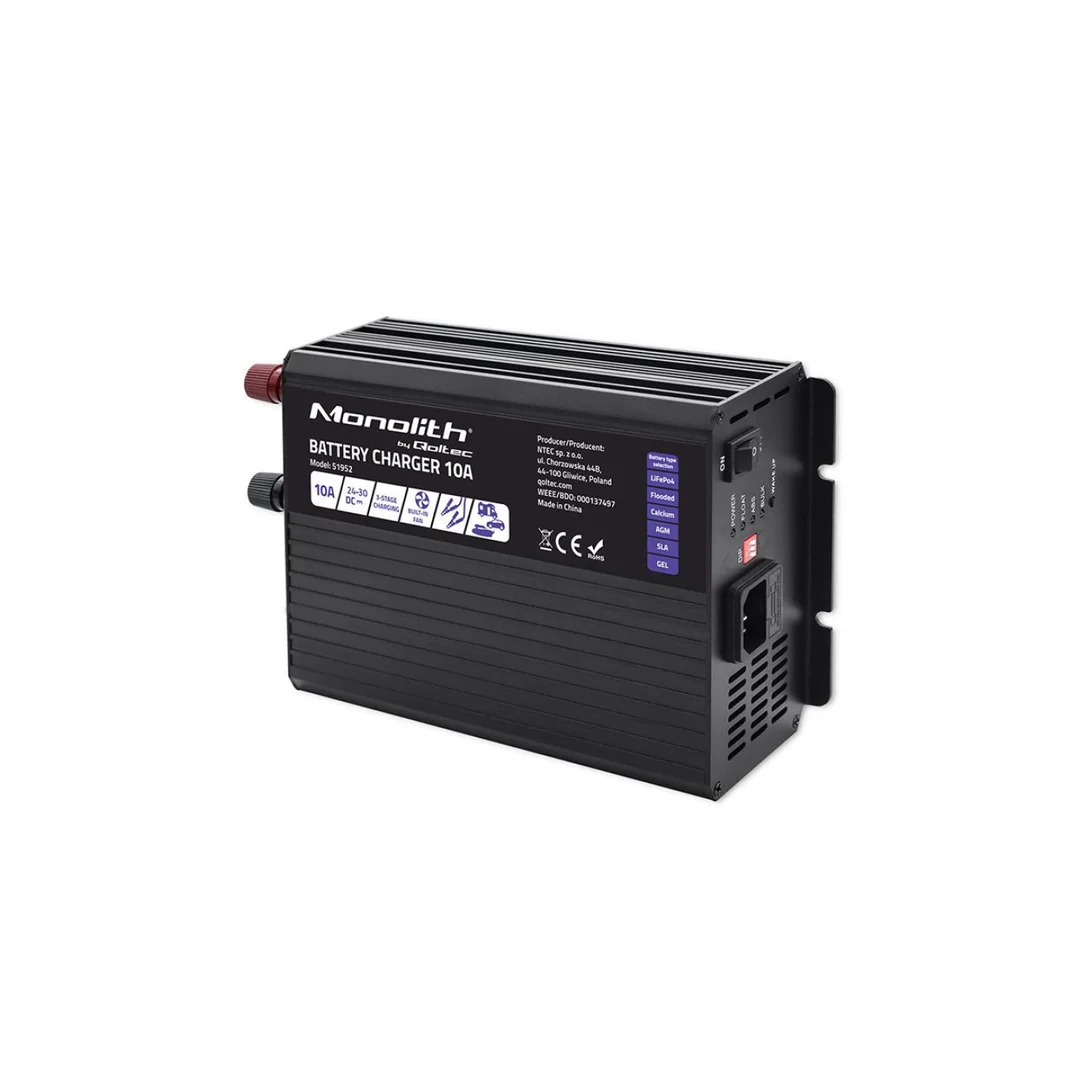 Inteligentna ładowarka Monolith do akumulatorów LiFePO4 AGM GEL SLA 10A 24V