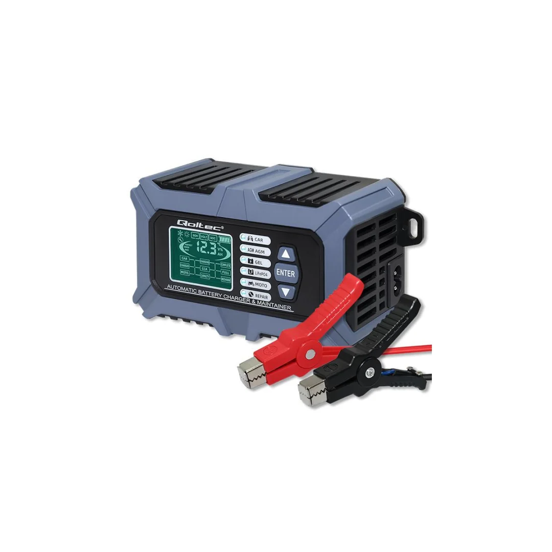 Ładowarka z testerem baterii i funkcją naprawy 12V 6A LCD do AGM LiFePO4 GEL