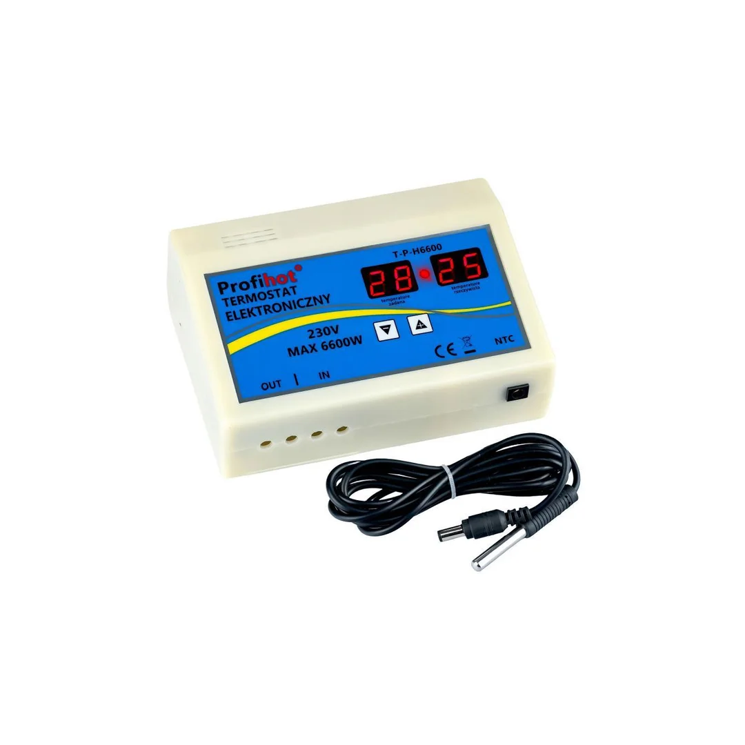 Termostat elektroniczny sterownik regulator temperatury 230V max. 6600W
