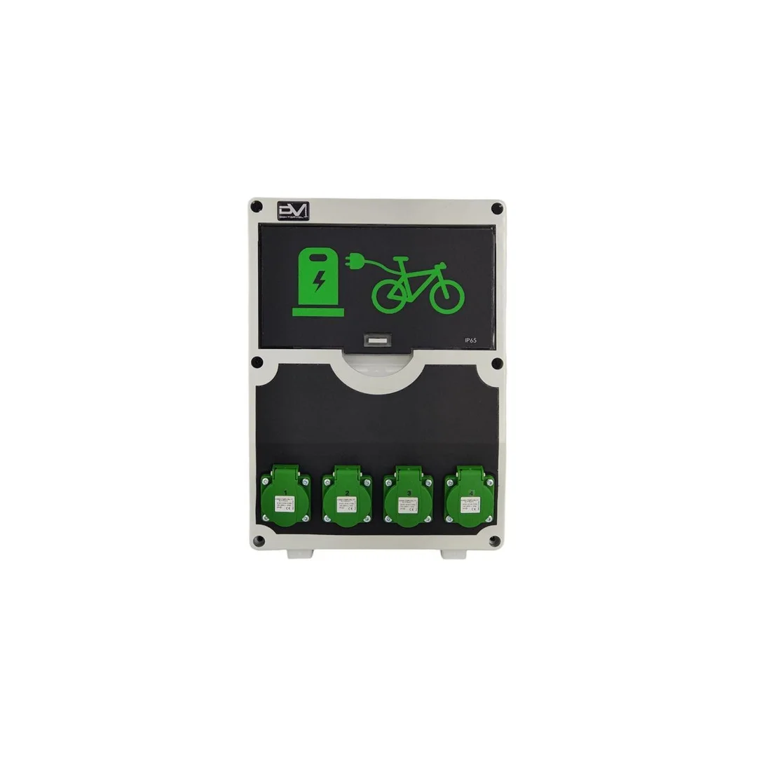 Stacja ładowania rowerów elektrycznych 12 modułowa 4x230V 4xRCBO Doktorvolt 2137