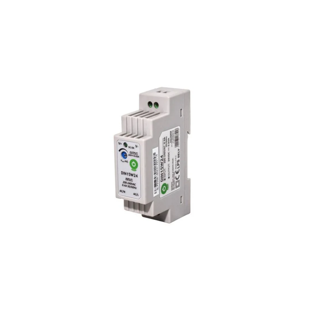 Zasilacz DIN 24V/0.63A plastic DIN15W24