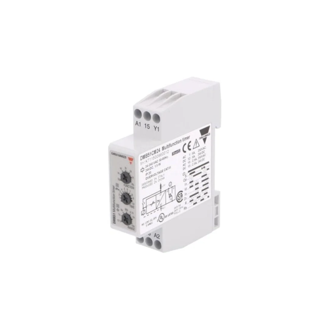 Przekaźnik czasowy, 0,1s÷100h, SPDT, 250VAC/5A,24VDC/5A, Szczelność: IP20 DMB51CM24