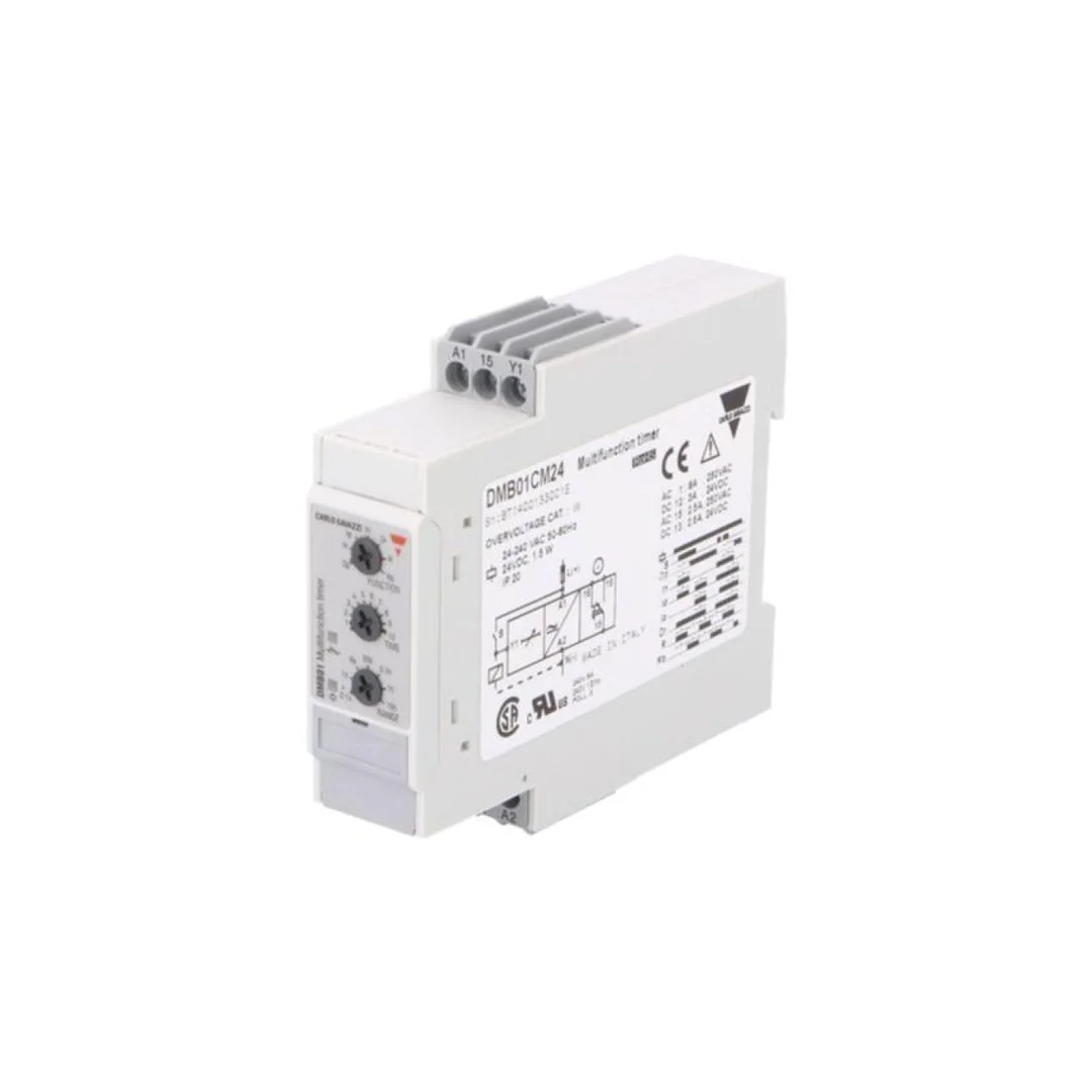 Przekaźnik czasowy, 0,1s÷100h, DPDT, 250VAC/8A,24VDC/5A, Szczelność: IP20 DMB01DM24