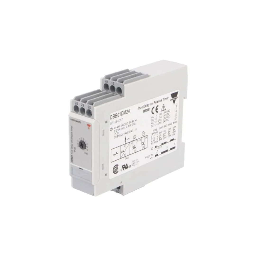 Przekaźnik czasowy, 0,1÷600s, DPDT, 250VAC/8A,24VDC/5A, -20÷60C DBB01DM24