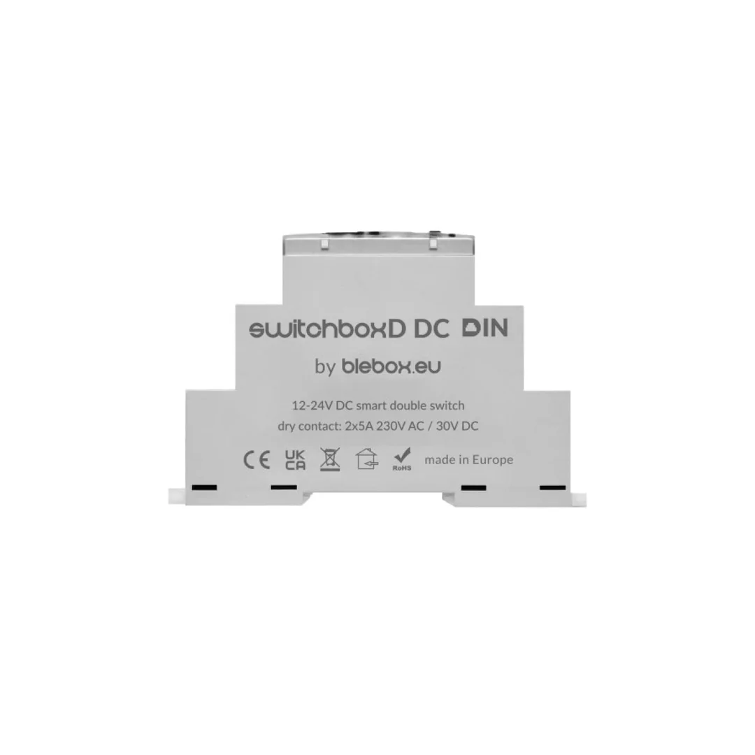 BleBox switchBoxD DC DIN Włącznik 2-kanałowy 12/24V Wi-Fi SMARTHOME