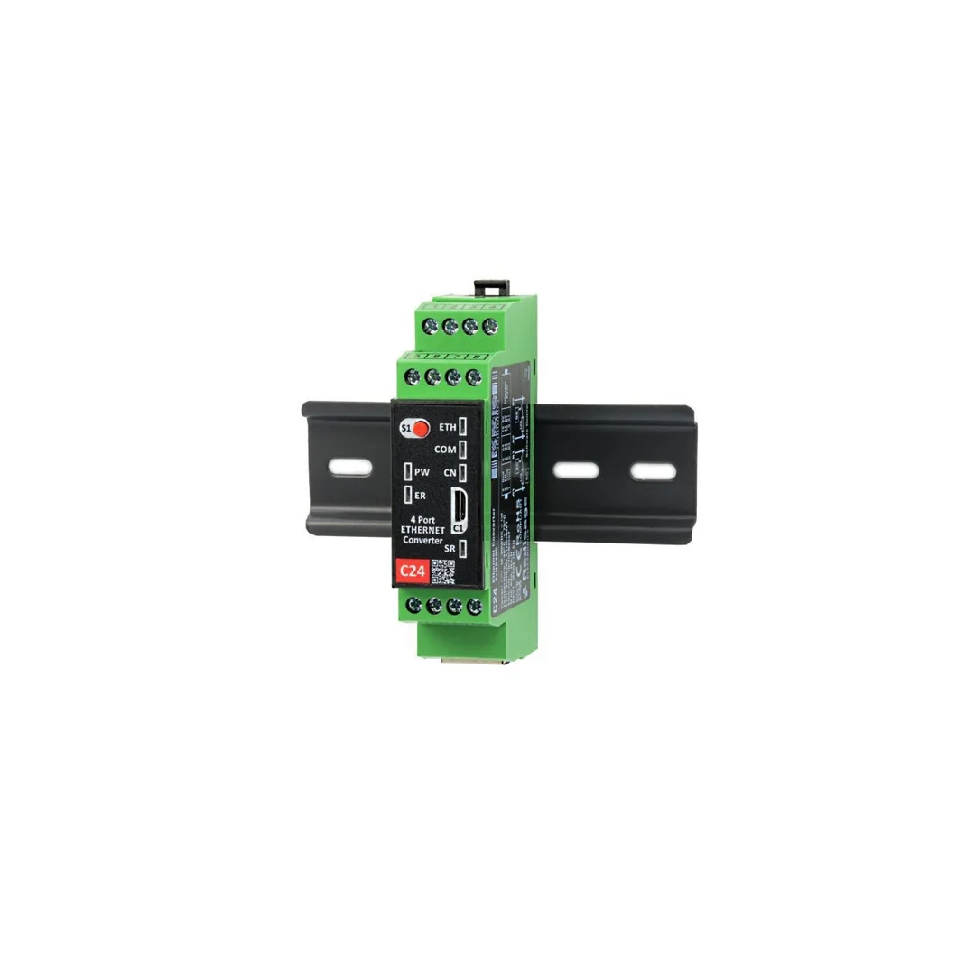 C24 4-Portowy Serwer Portów Szeregowych (Ethernet, 4x RS485)