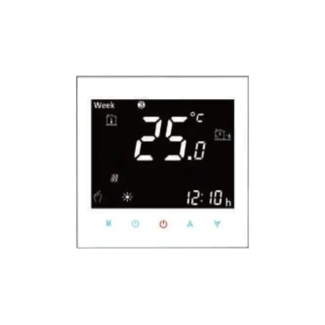 Inteligentny Termostat Elektryczny model 002, 16A, Wi-Fi, Biały, Kwadrat IRH-TSW002