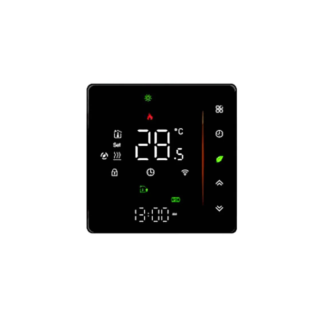 Inteligentny Termostat Wi-Fi 16A model 003 czarny, kwadrat, TUYA IRH-TSB003