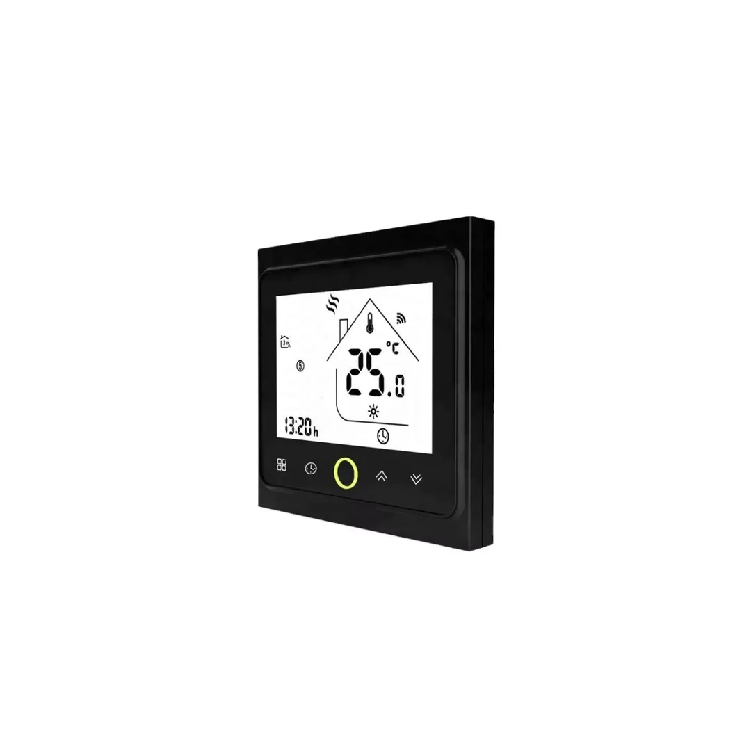 Inteligentny Termostat WiFi 16A czarny model 001 kwadratowy TUYA IRH-TSB001