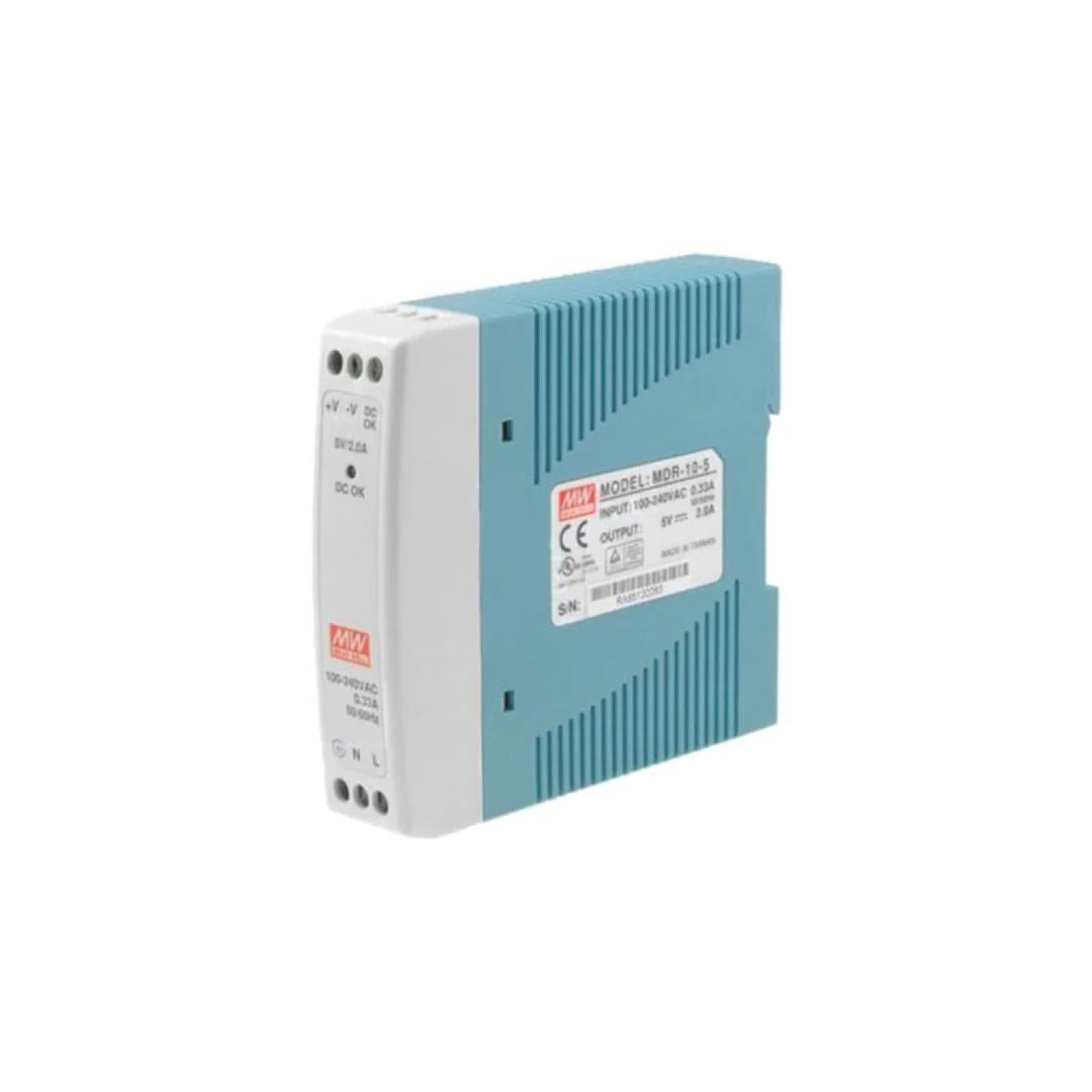 Zasilacz impulsowy, na szynę DIN, 10W, 5VDC, 2A, 85÷264VAC, OUT: 1 MDR-10-5