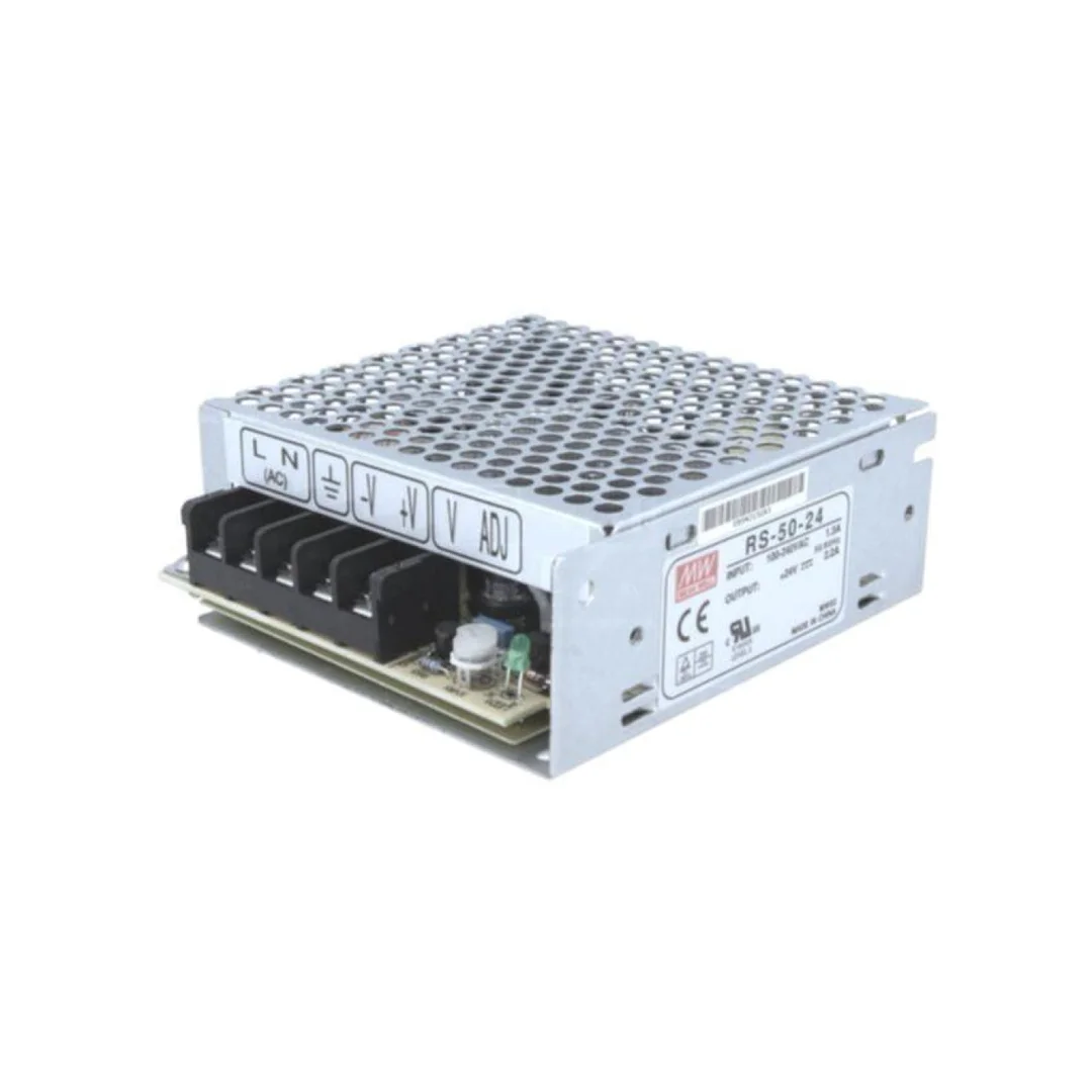 Zasilacz impulsowy, do wbudowania,modułowy, 50W, 24VDC, 2,2A RS-50-24
