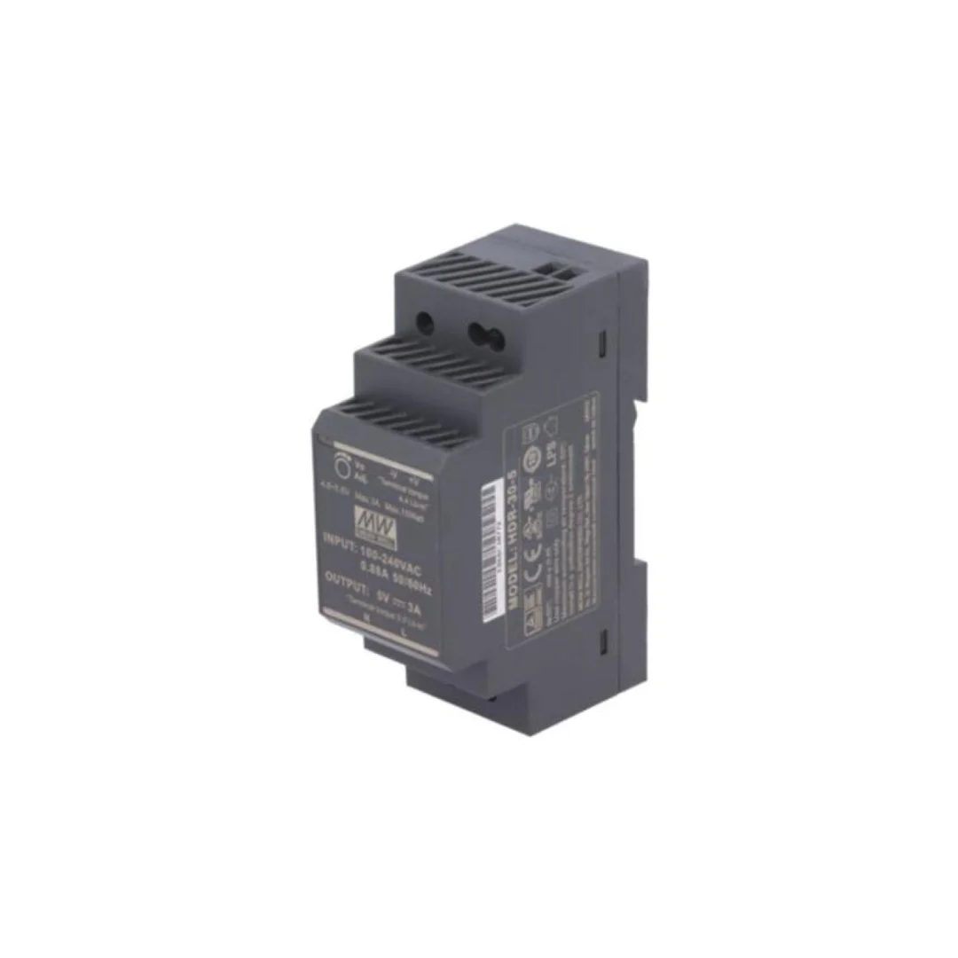 Zasilacz impulsowy, na szynę DIN, 15W, 5VDC, 3A, 85÷264VAC, OUT: 1 HDR-30-5